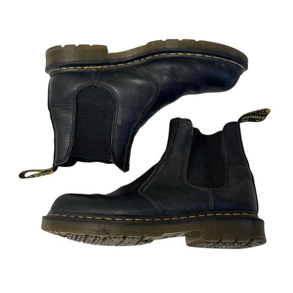 DR MARTEN’S Ambassador Black Leather Chelsea Combat Boots Men’s 8 Women’s 9